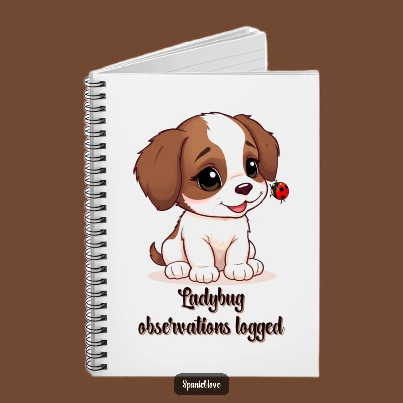 Funny Spaniel Ladybug Curiosity Notebook: Jot Down Wonders Dog Gift