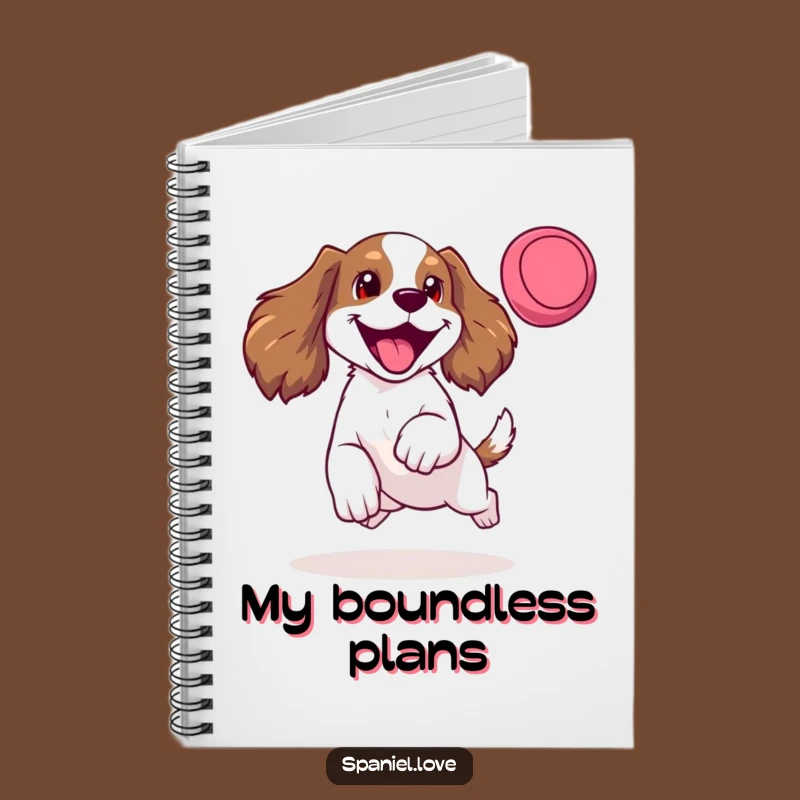 Funny Spaniel Frisbee Notebook: Jot Down Ideas with Doggy Excitement
