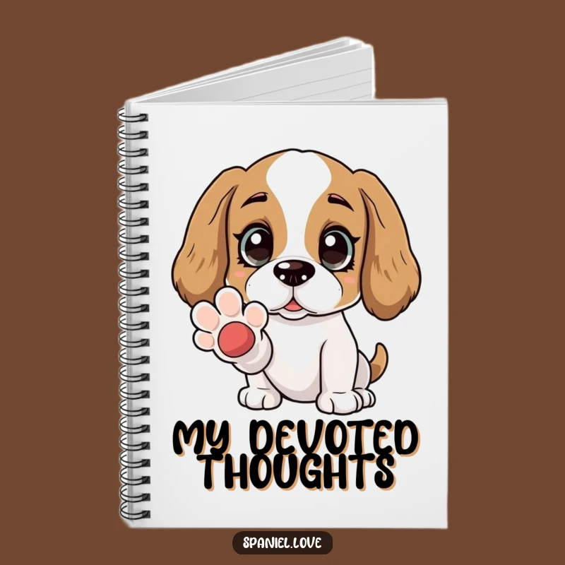 Funny Spaniel Paw Friend Notebook: Adoring Eyes Journal for Loving Notes