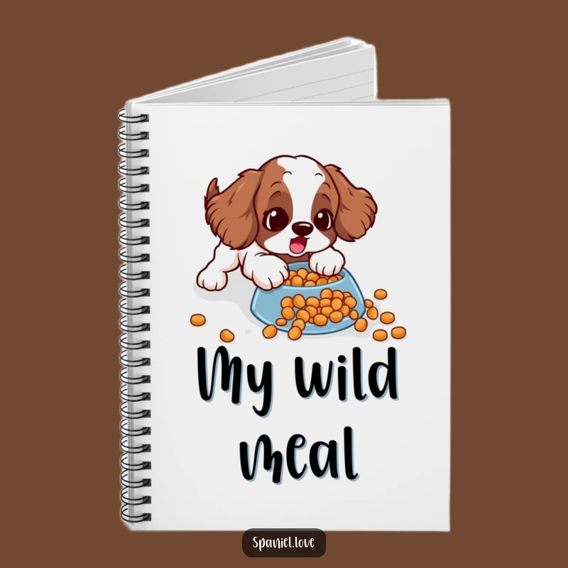 Funny Spaniel Notebook: Kibble Slide Surprise, Journal Gift