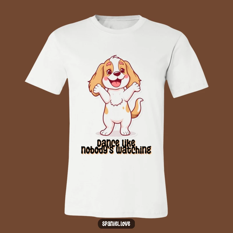 Funny Spaniel Dance T-Shirt: Comical Pooch Party, Ideal Funny Gift Tee