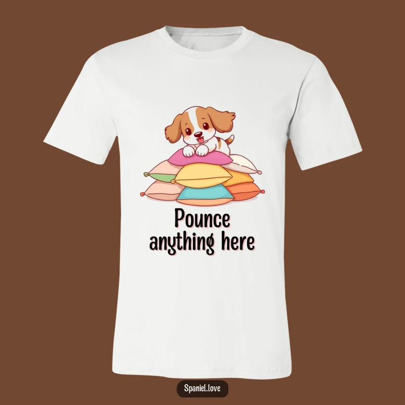 Funny Spaniel Pillow Pounce T-Shirt: Unleash Playful Style and Humor