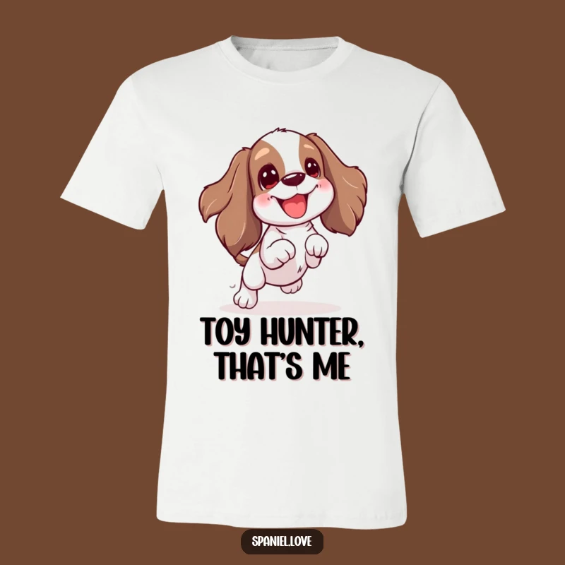 Funny Spaniel Playtime Shirt: Excited Wiggle Jump Tee for Fun