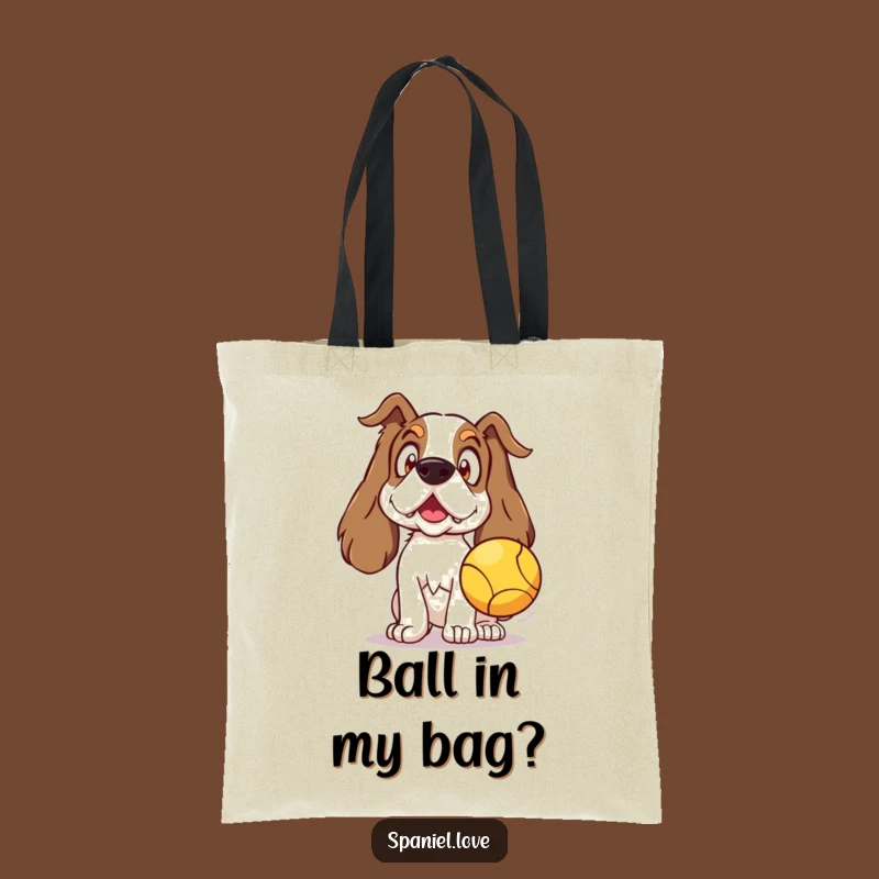 Funny Spaniel Surprise Tote Bag: Carry Your Essentials with a Wagging Tail