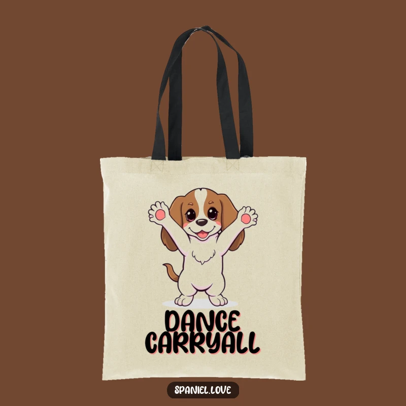 Funny Dancing Spaniel Tote Bag: Carry Your Moves with Canine Flair