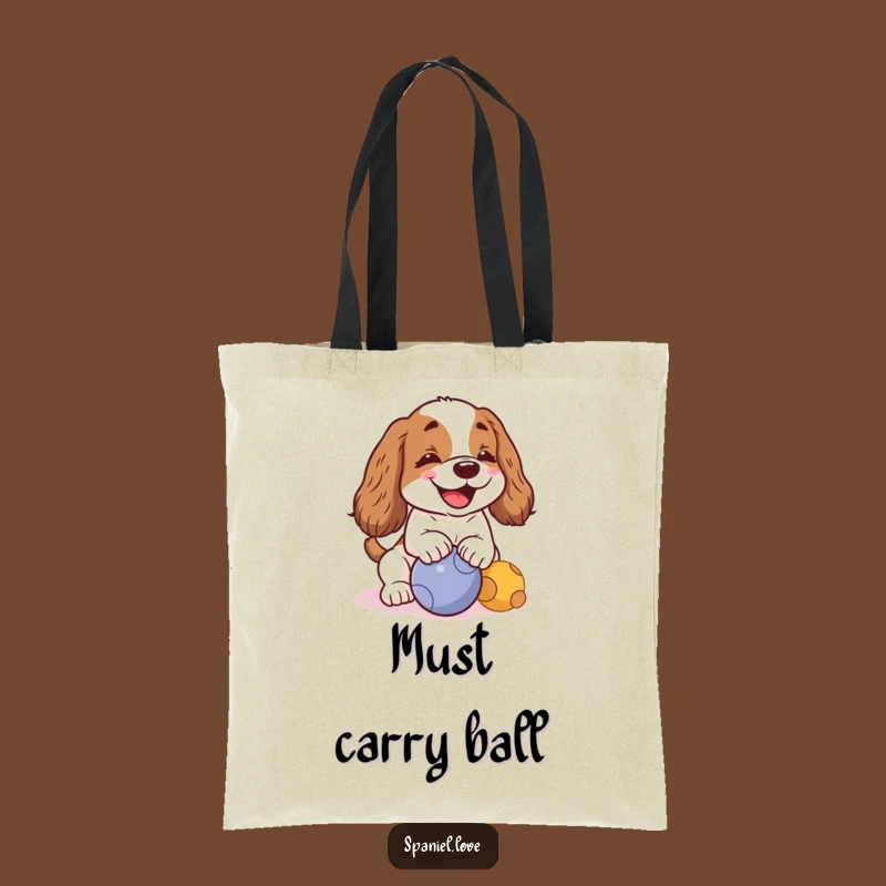 Funny Kawaii Spaniel Barking Tote Bag: Carry Your Essentials with Canine Charm