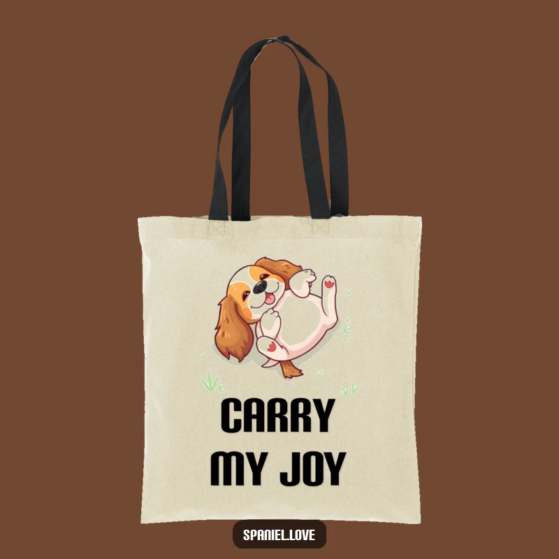 Funny Rolling Spaniel Tote Bag: Carry Your Fun with Canine Charm