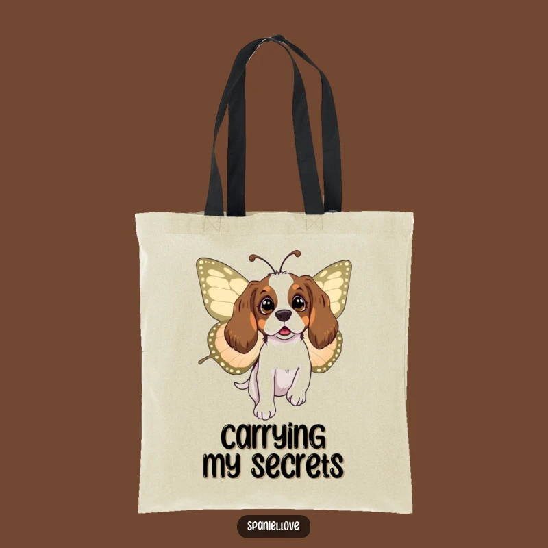 Funny Spaniel Butterfly Tote Bag: Carry Your Whimsical Treasures!