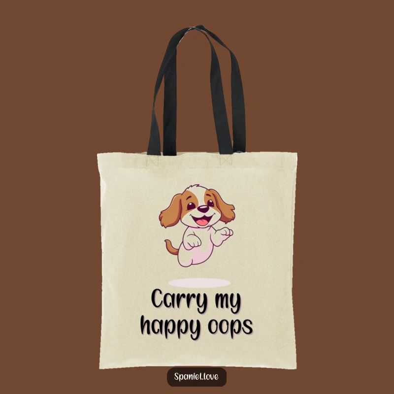 Funny Spaniel Jump Fail Tote Bag - Carry Your Laughs Everywhere!